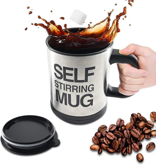 Self Stirring Mug - Insulated Travel Mug For Effortless Mixing