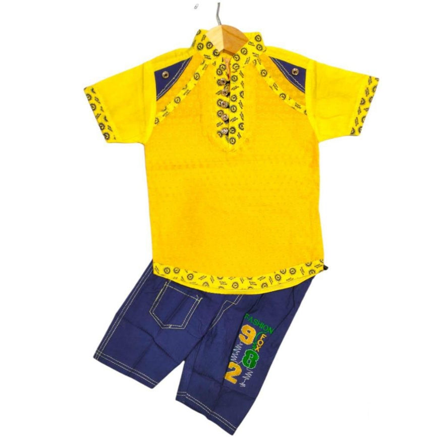Printed Shirt And Shorts Set