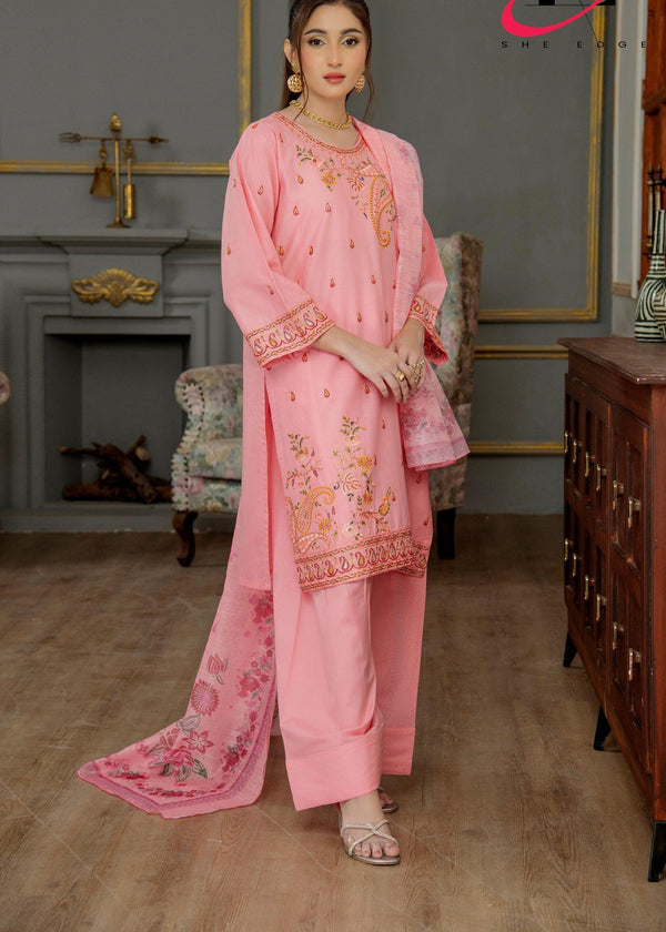 3 Piece Stitched Ladies Dress