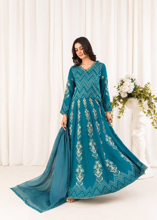 3 Piece Stitched Maxi Dress