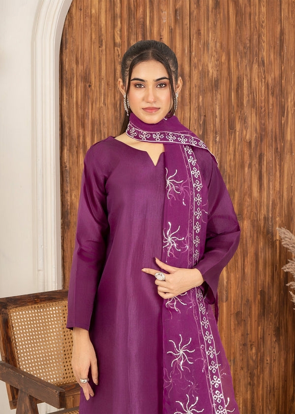 3 Piece Stitched Ladies Dress