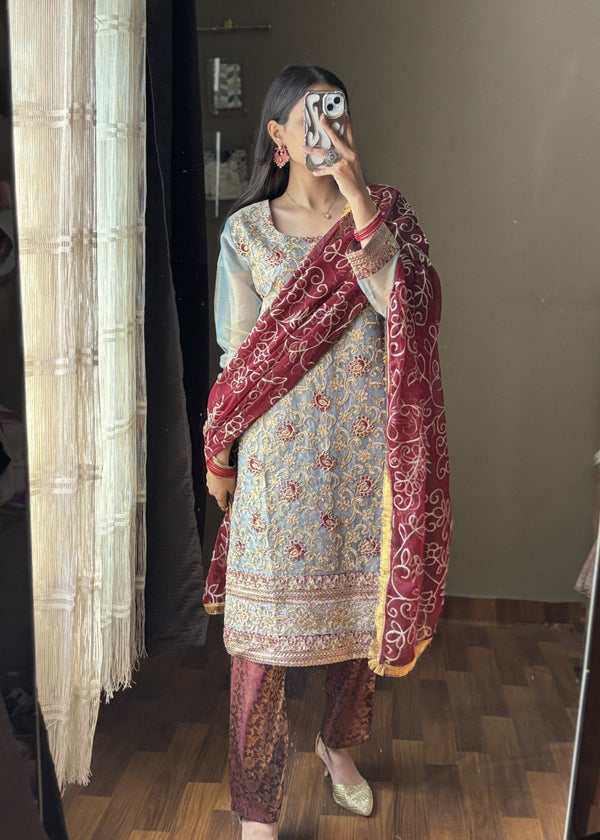 3 Piece Stitched Ladies Dress