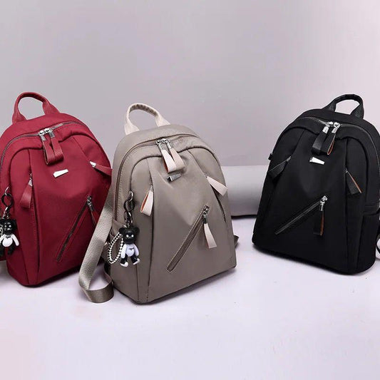 Casual Faux Leather Backpack - 1 Pc Waterproof Multicolor