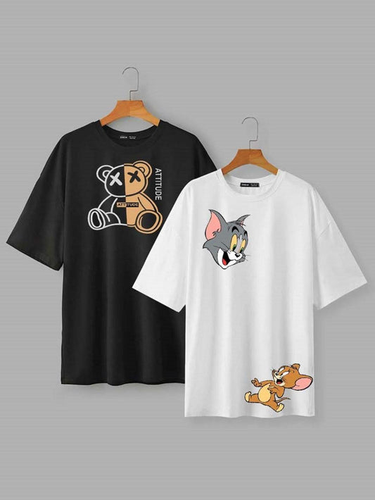 Pack Of 2 - Printed Polyester T Shirt