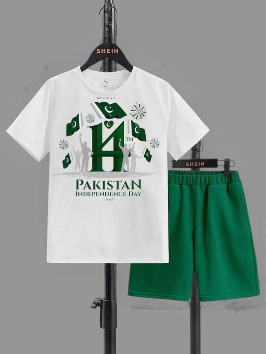 Blended Printed Knicker And Shirt Set