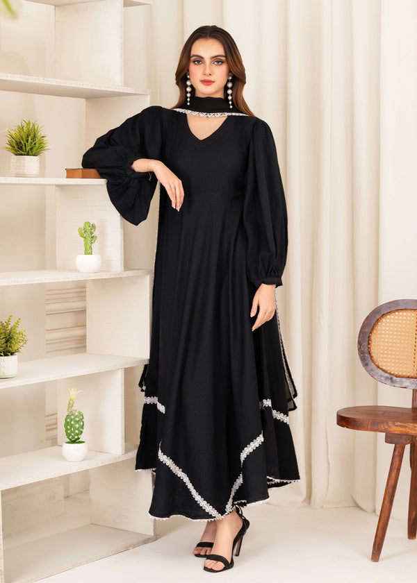 3 Piece Stitched Maxi Dress