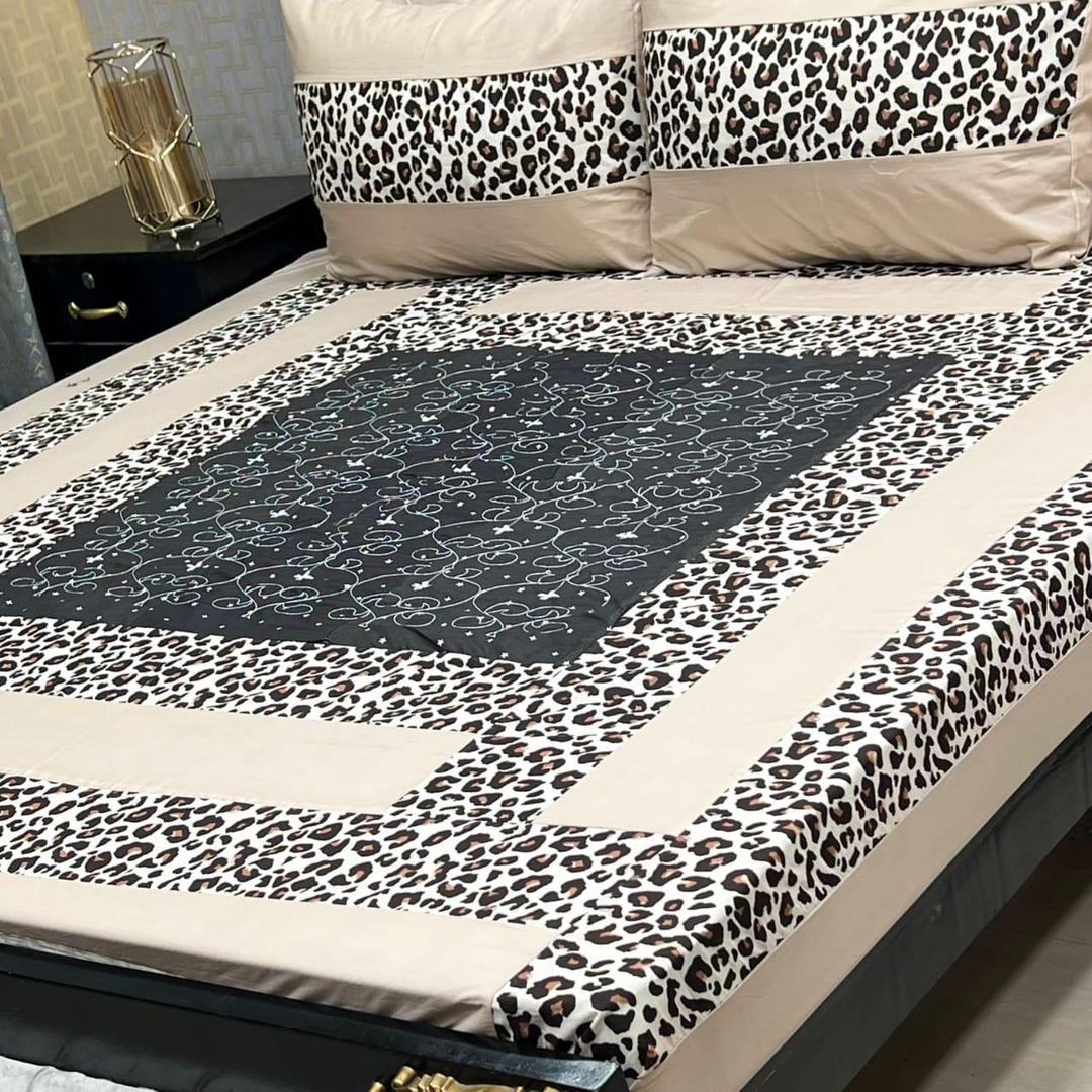 3 Piece Cotton Sotton Printed Double Bed Sheet