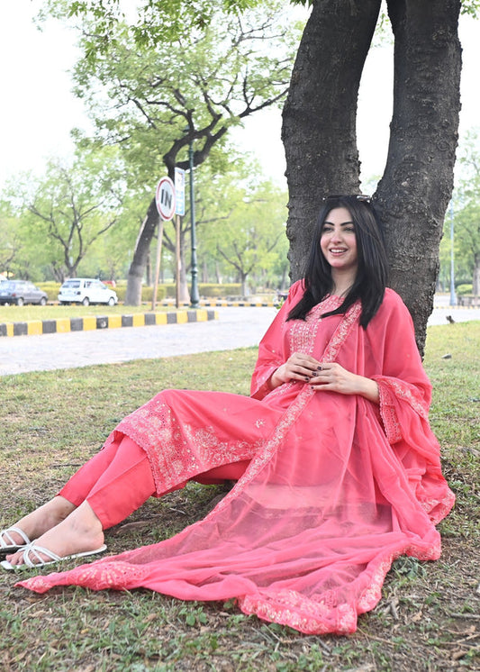 3 Piece Stitched Ladies Dress