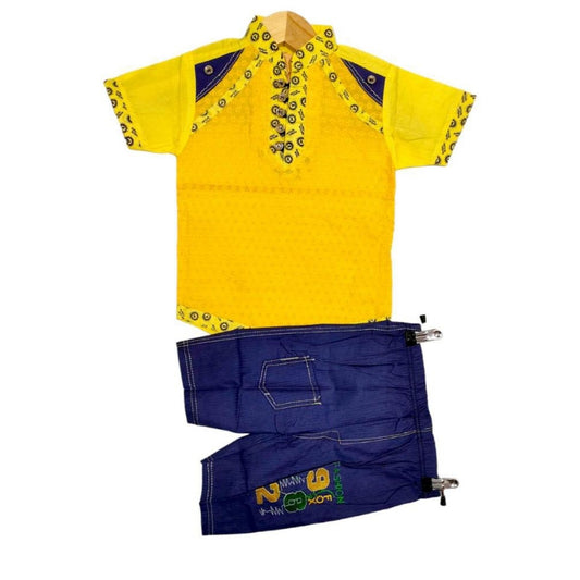 Printed Shirt And Shorts Set
