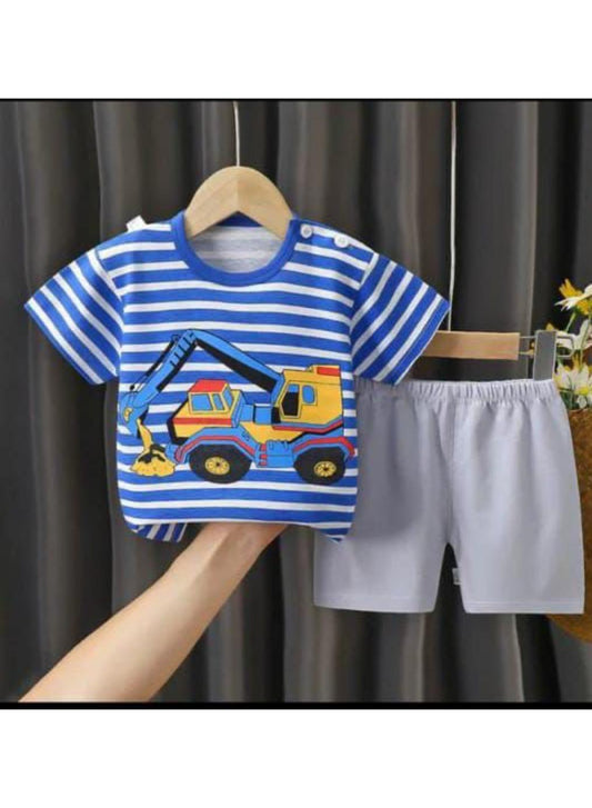 Cotton Printed Shirts And Shorts Set