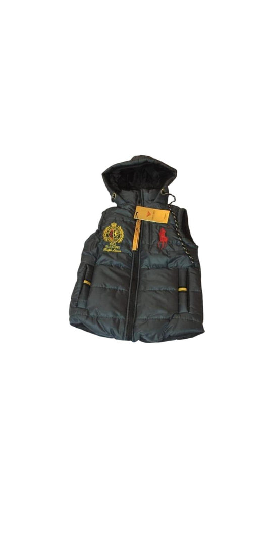 Stitched Parachute Quilted Plain Sleeveless Jacket