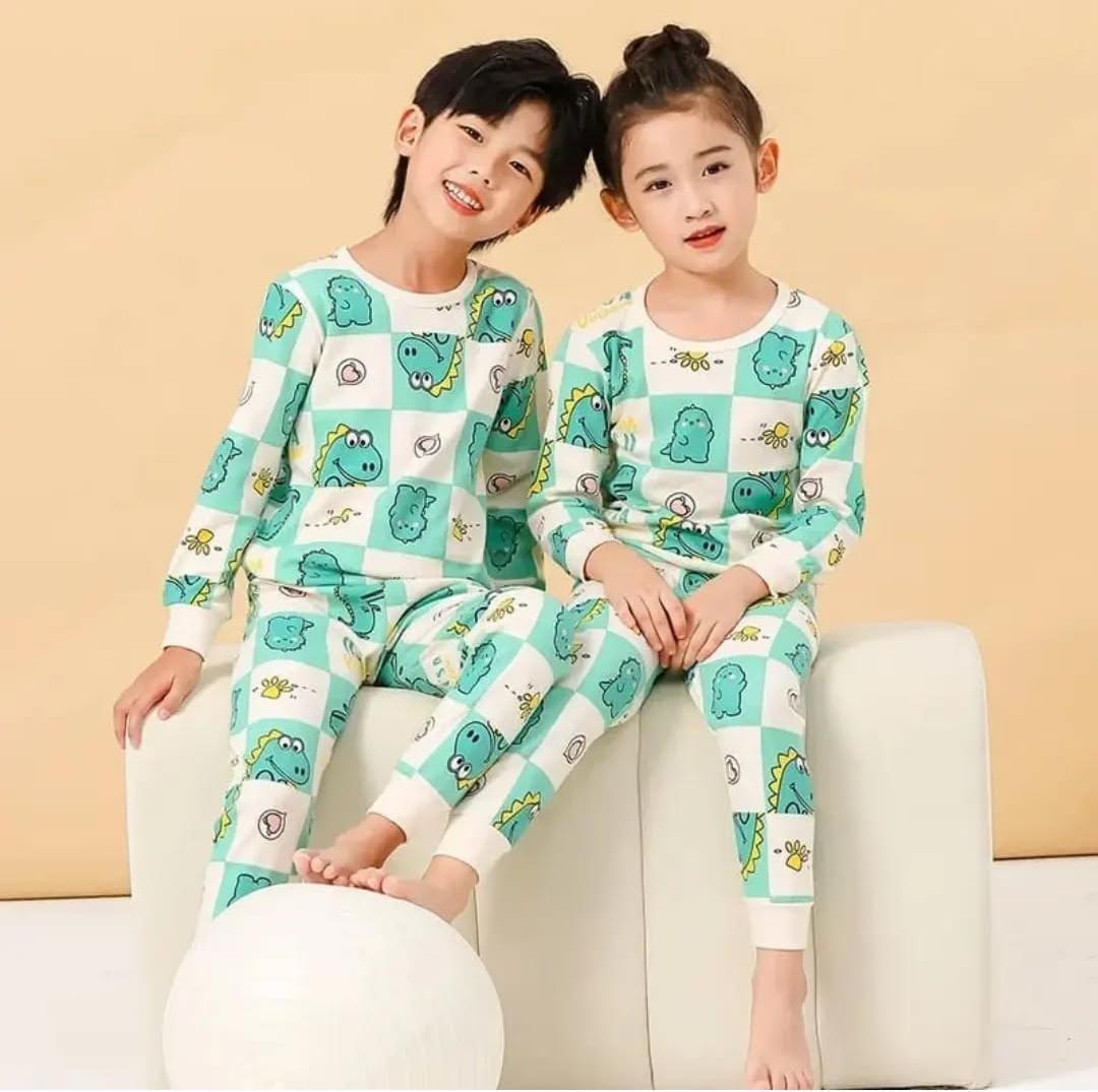 Stitched Cotton Jersey Printed Night Suit