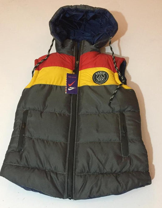 Stitched Parachute Quilted Plain Sleeveless Jacket