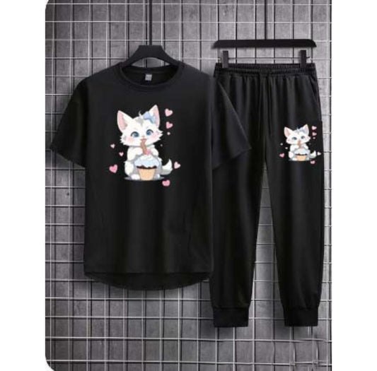 Trendy Printed Polyester Tracksuit