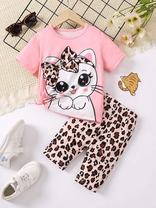 Stitched Cotton Jersey Printed Night Suit